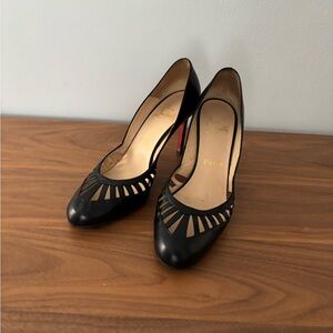 Christian Louboutin Black Cutout Heels